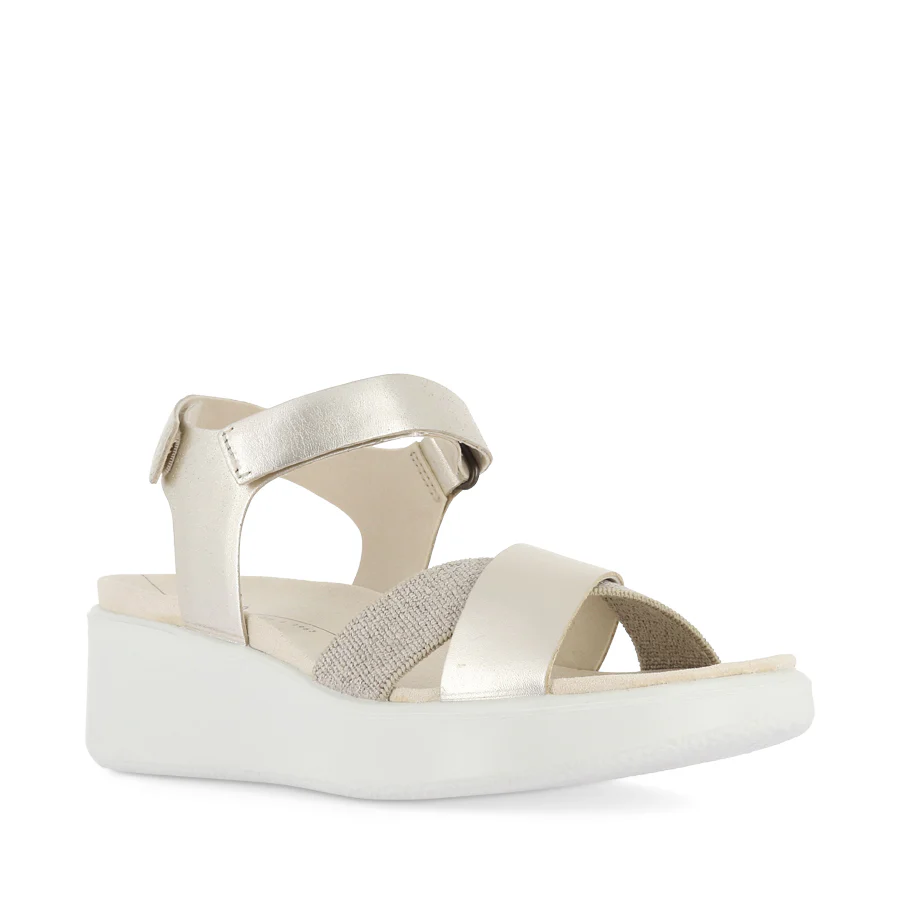 FLOWT WEDGE LX 273323 - PURE WHITE GOLD LEATHER - Image 3