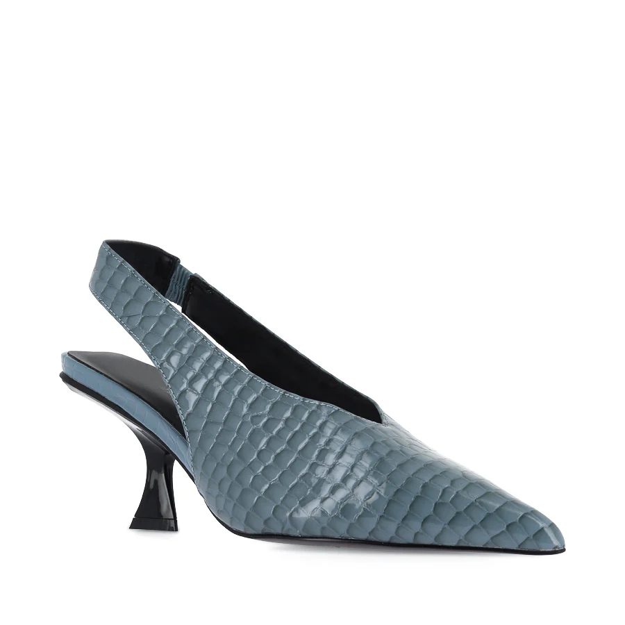 FRANKIE - DENIM PATENT CROC - Image 3