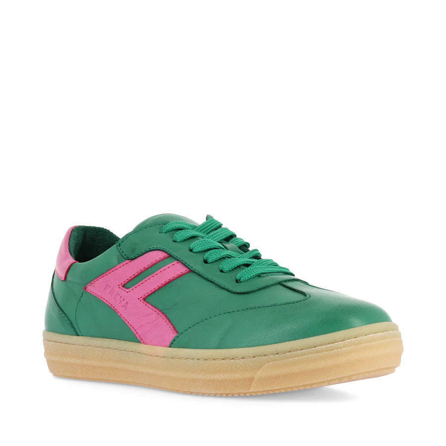 FREYA - GREEN/PINK LEATHER - Image 3