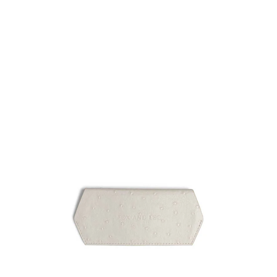 GLASSES CASE - OSTRICH PRINT STONE