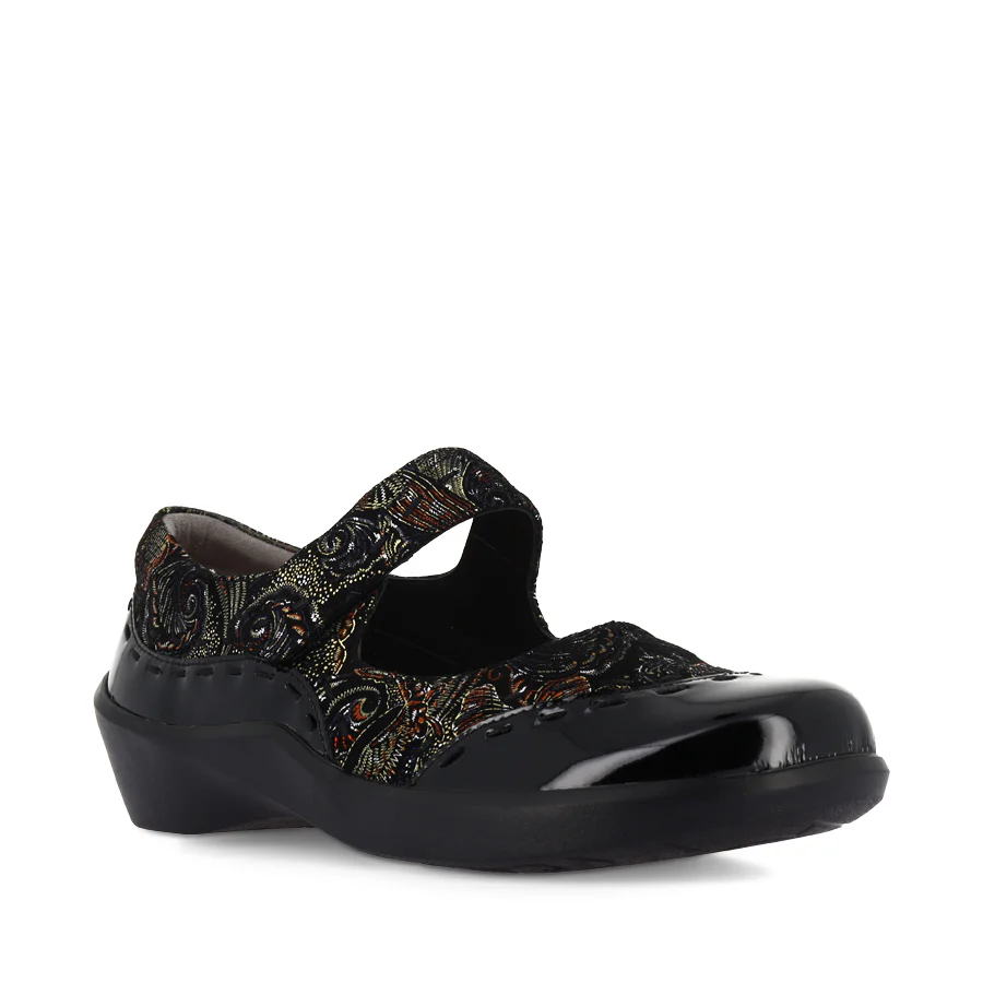 GUMMIBEAR W - BLACK ROYAL PRINT PATENT LEATHER - Image 3