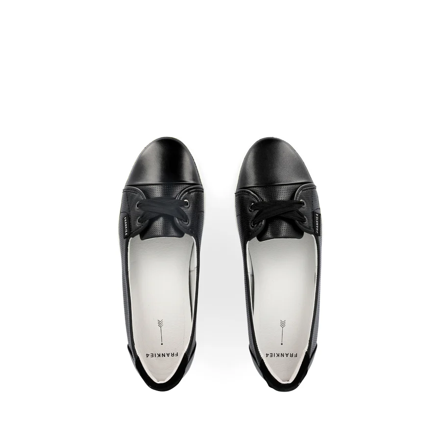 HANNAH III - BLACK PUNCHED LEATHER - Image 5