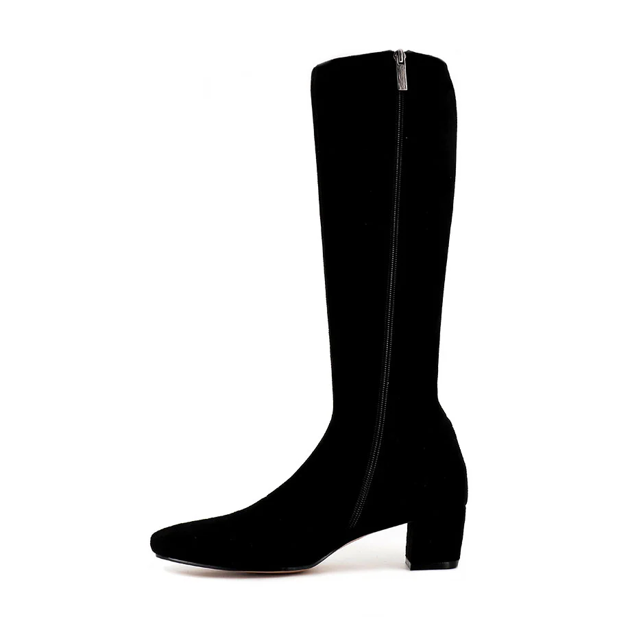 HAYLEYS - BLACK STRETCH MICROSUEDE - Image 2