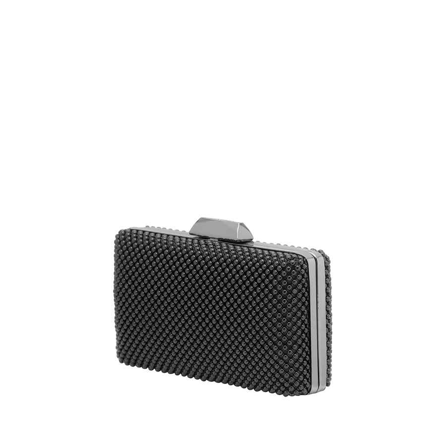 NATASHA BALL MESH CLUTCH - BLACK - Image 2