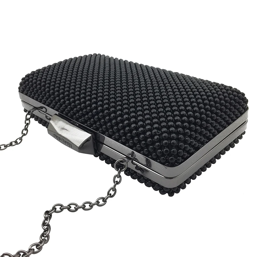 NATASHA BALL MESH CLUTCH - BLACK - Image 4