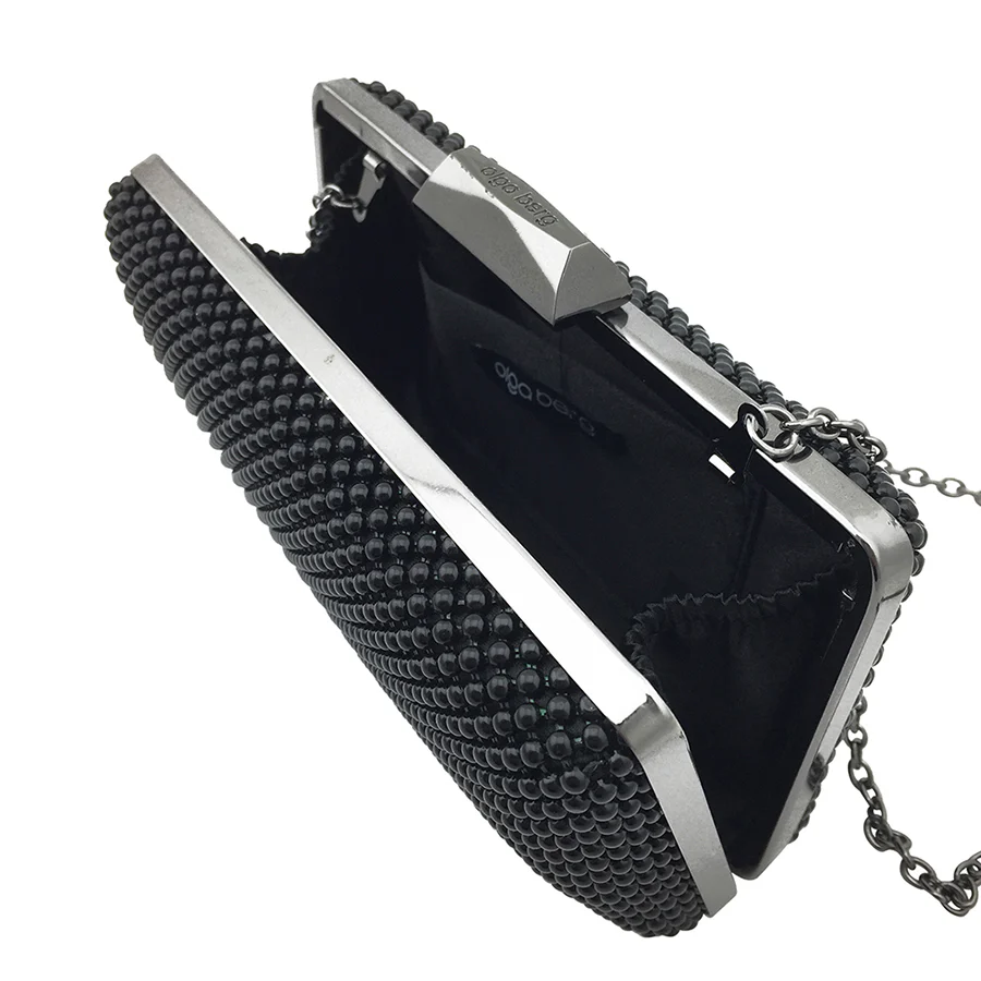 NATASHA BALL MESH CLUTCH - BLACK - Image 5