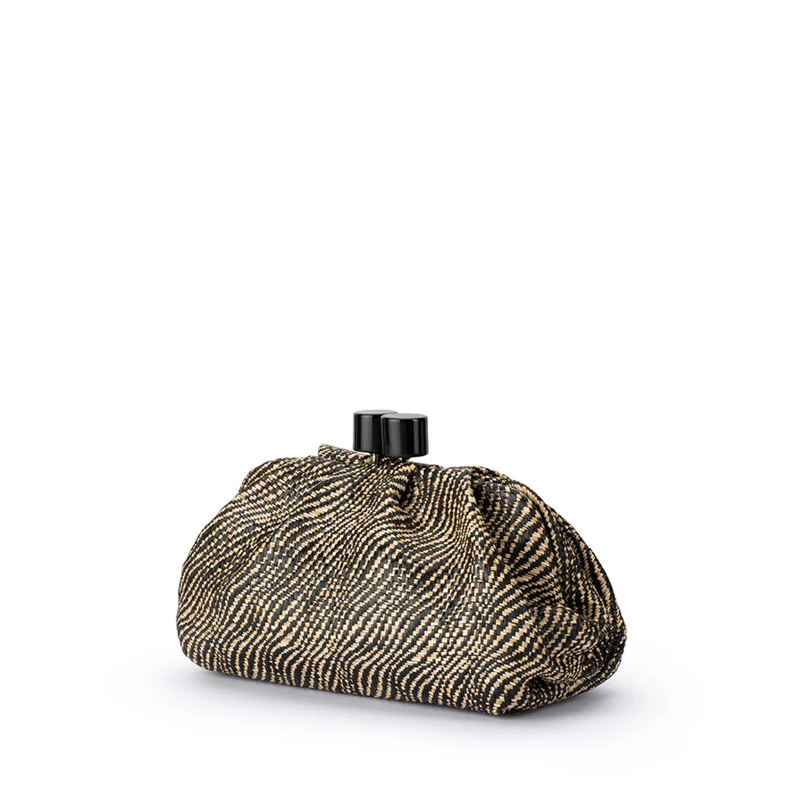 ADDISON WOVEN CLUTCH - BLACK - Image 2