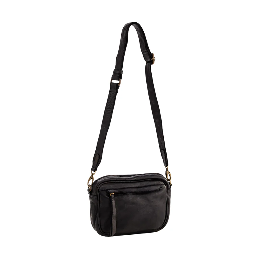CAMERA CROSSBODY - BLACK LEATHER - Image 2