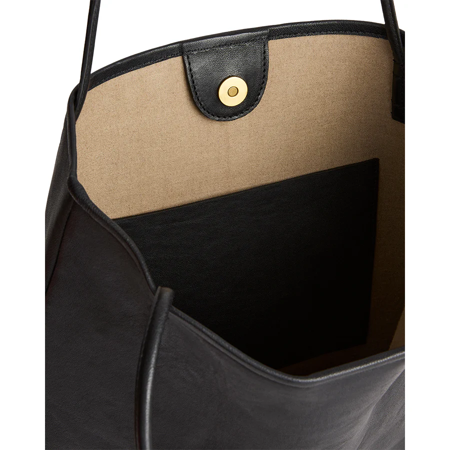 LOGAN TOTE - BLACK LEATHER - Image 3