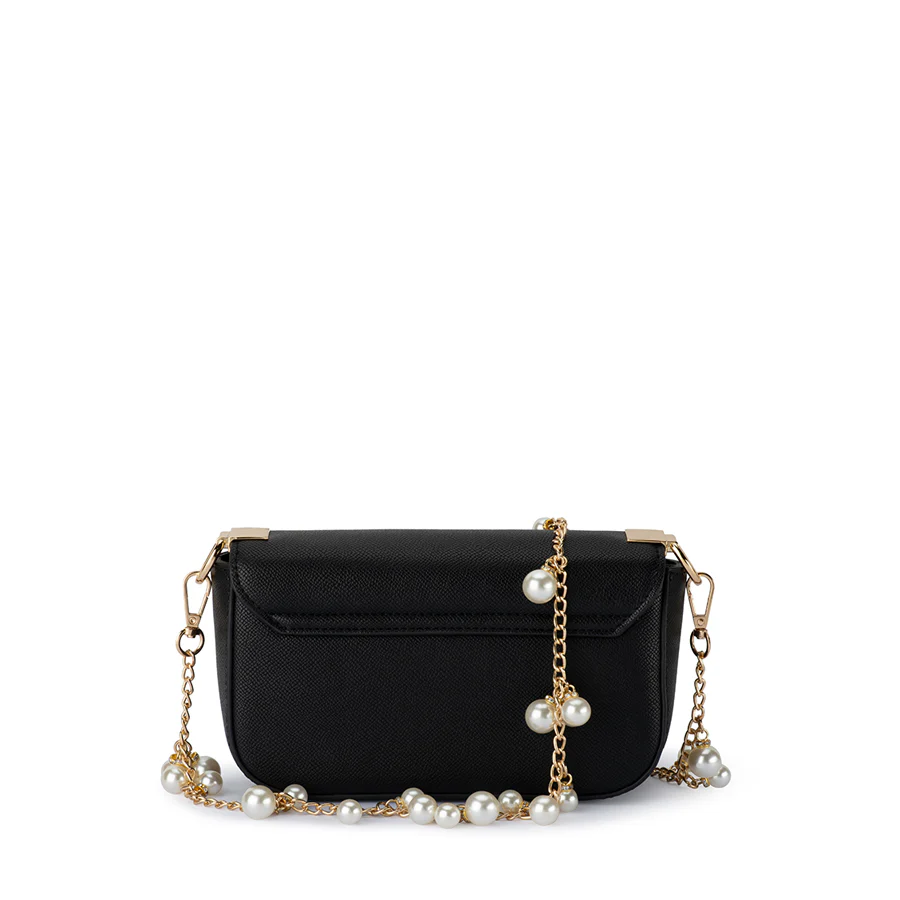 LYLA PEARL SHOULDER BAG - BLACK - Image 2