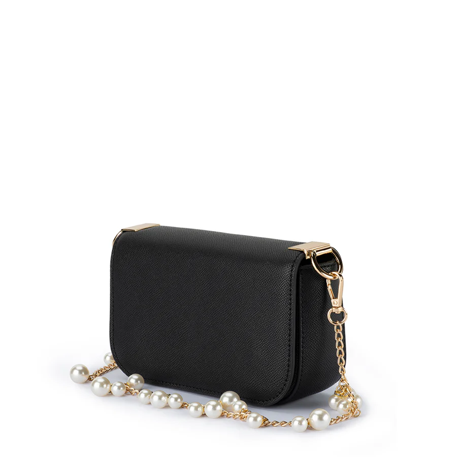 LYLA PEARL SHOULDER BAG - BLACK - Image 3