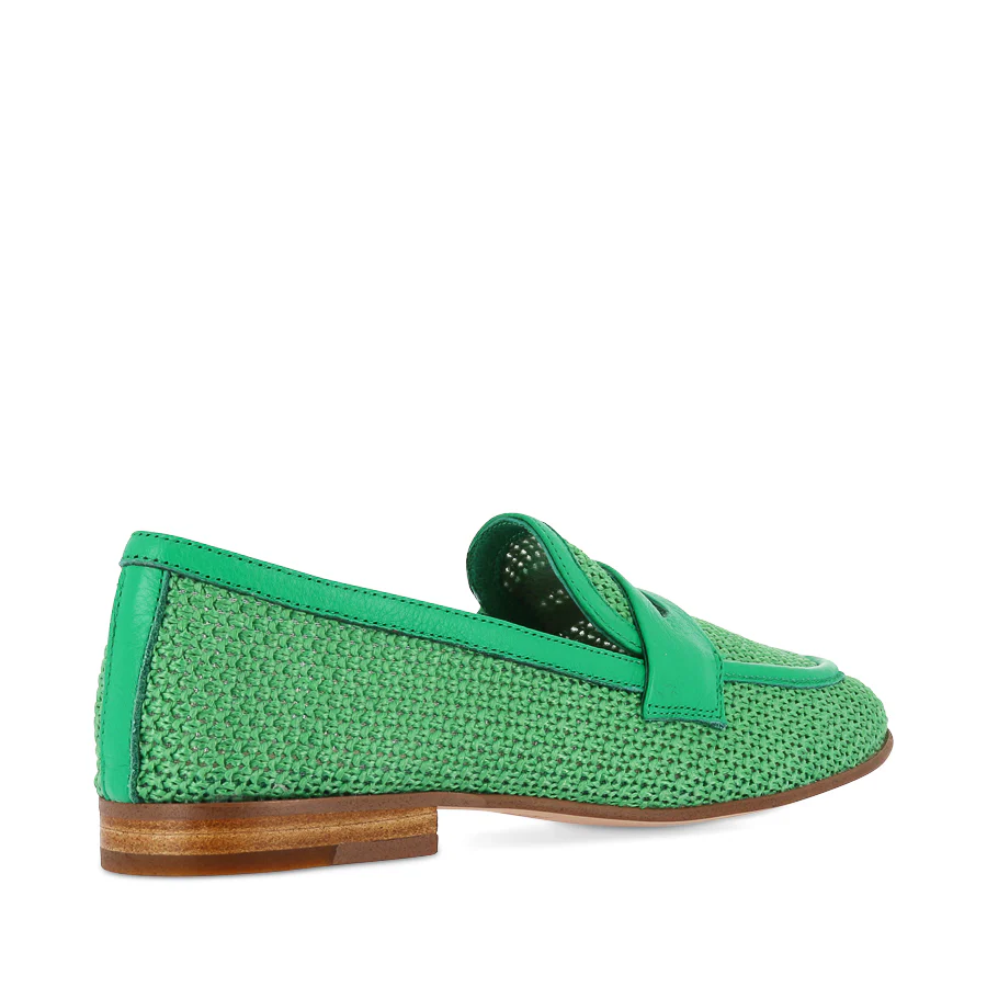 IRAS - EMERALD RAFFIA LEATHER - Image 4