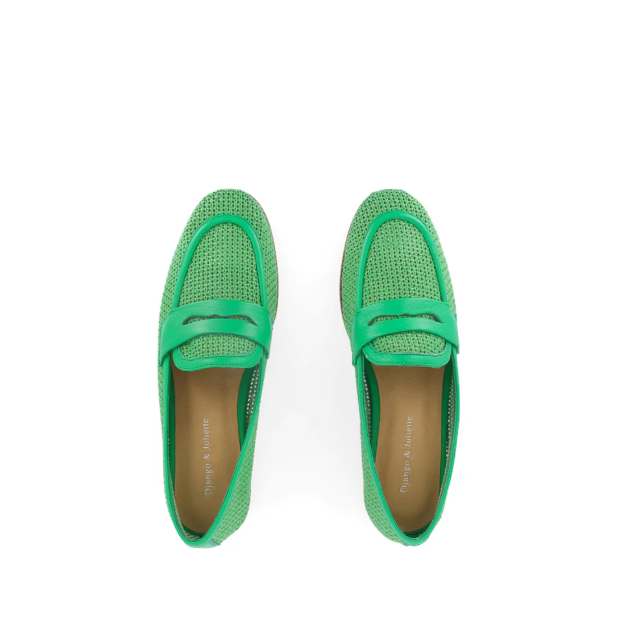 IRAS - EMERALD RAFFIA LEATHER - Image 5