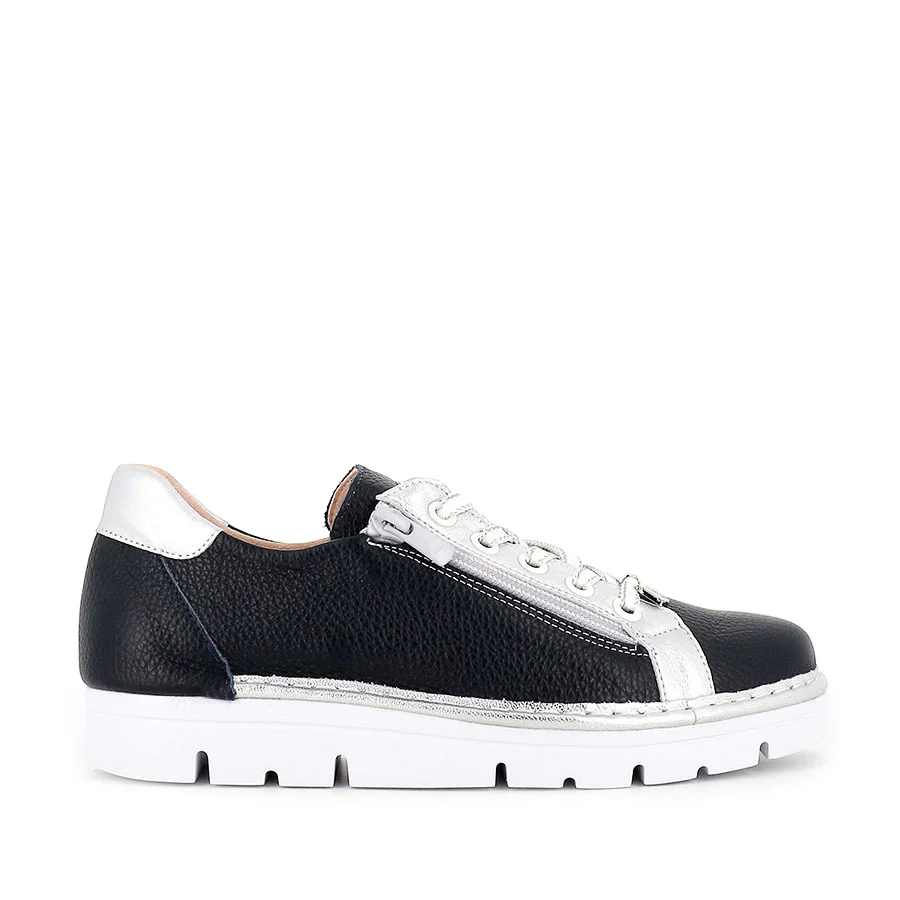 JACKIE JS-2001 - DARK NAVY/SILVER LEATHER