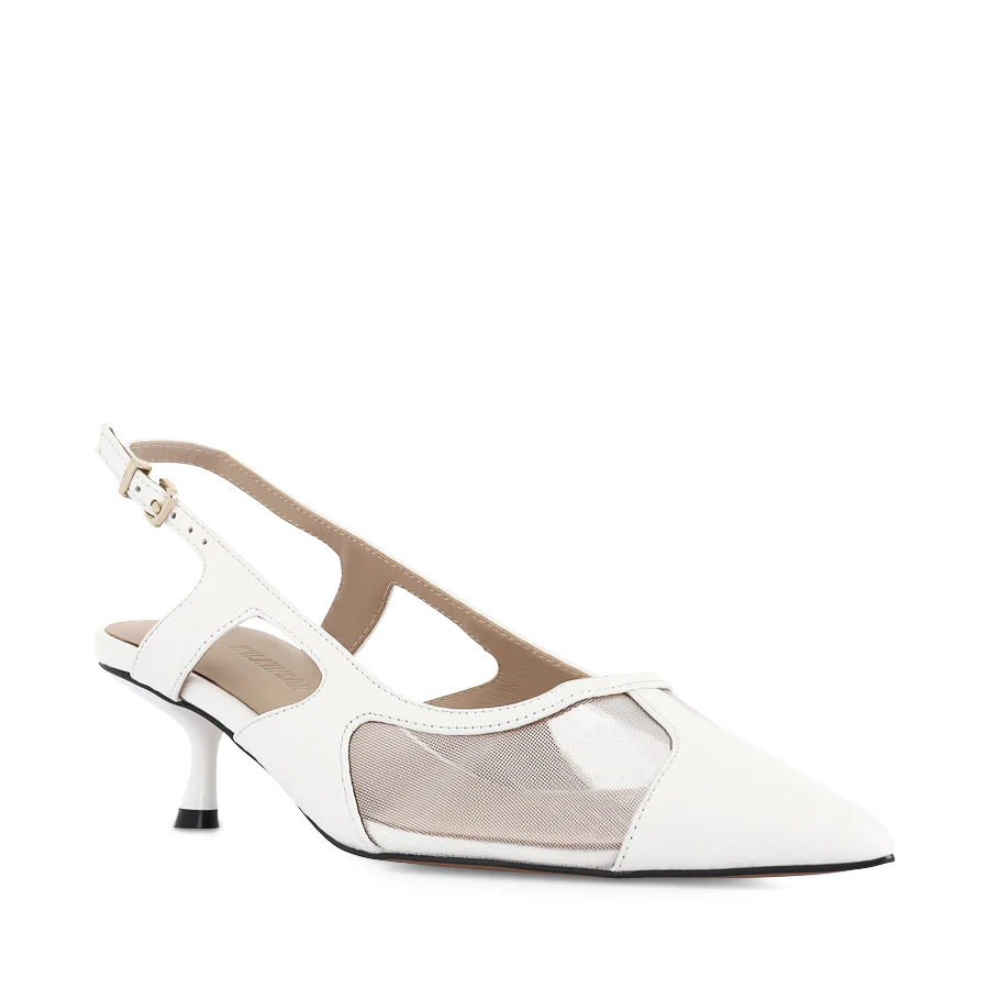 JAMIE - WHITE CROC EMBOSSED LEATHER - Image 3