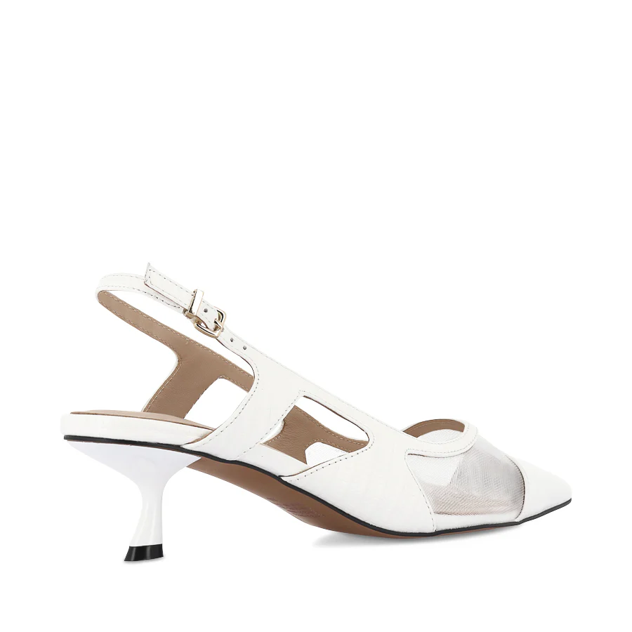 JAMIE - WHITE CROC EMBOSSED LEATHER - Image 4