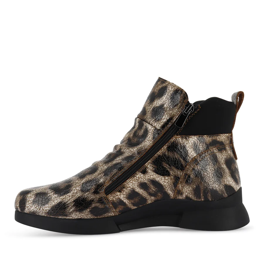 JUSTICE - CRACKED LEOPARD LEATHER BLACK COMBINATION - Image 2