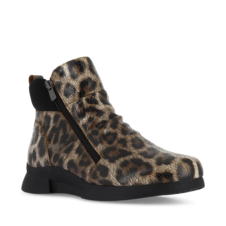 JUSTICE - CRACKED LEOPARD LEATHER BLACK COMBINATION - Image 3