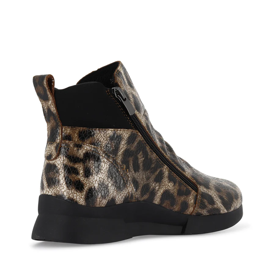 JUSTICE - CRACKED LEOPARD LEATHER BLACK COMBINATION - Image 4
