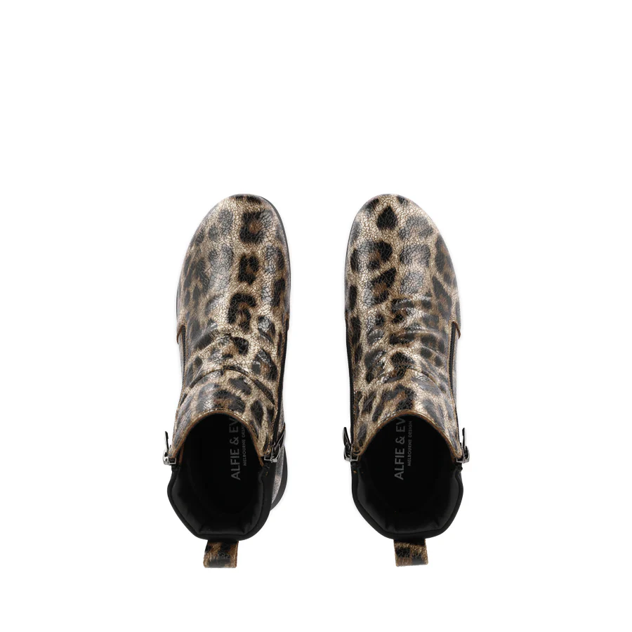JUSTICE - CRACKED LEOPARD LEATHER BLACK COMBINATION - Image 5