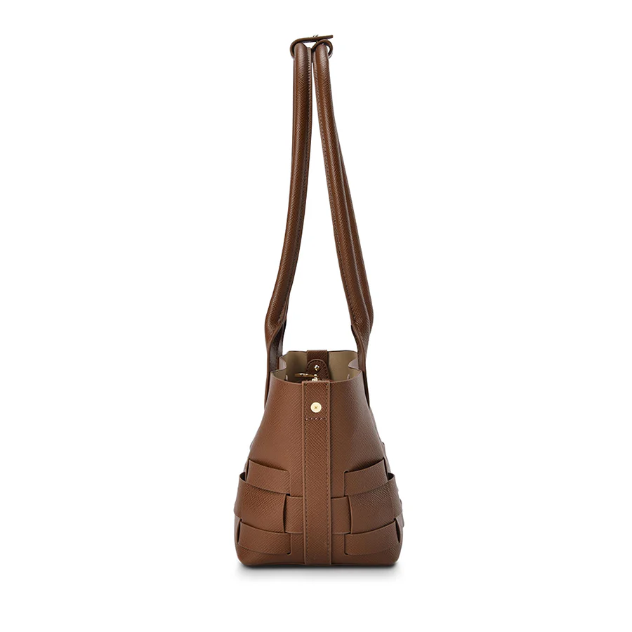 KENLEY EAST-WEST BAG - TAN SAFFIANO - Image 4
