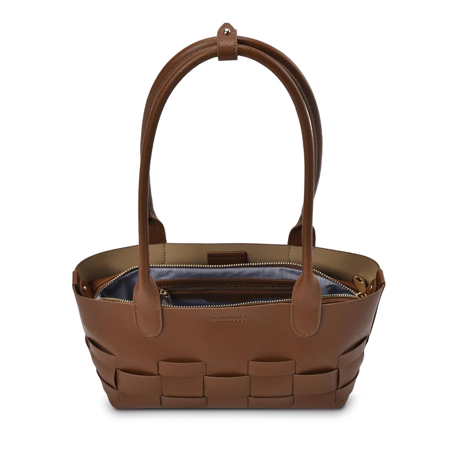 KENLEY EAST-WEST BAG - TAN SAFFIANO - Image 5