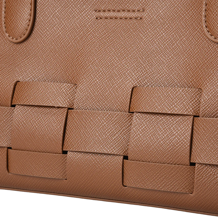KENLEY EAST-WEST BAG - TAN SAFFIANO - Image 8