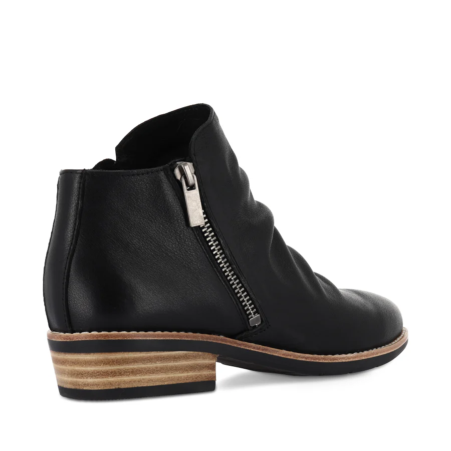 LANKIN - BLACK LEATHER NATURAL HEEL - Image 4