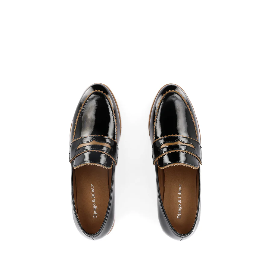 LASTARR - BLACK PATENT TAN LEATHER - Image 5