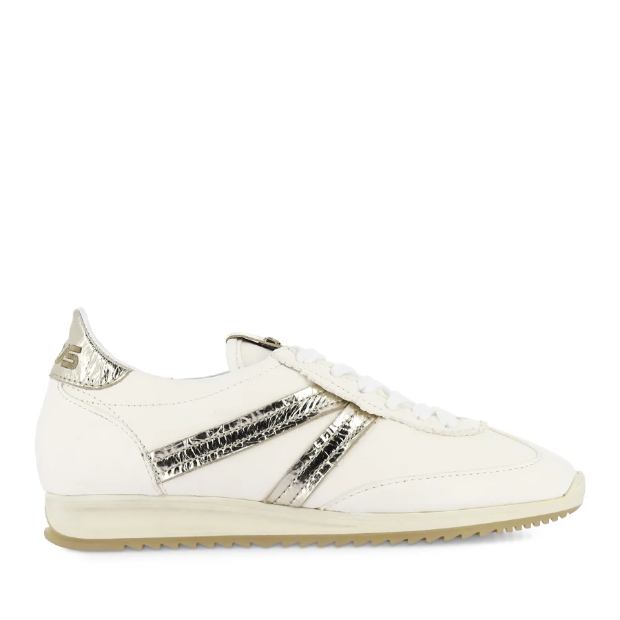 LOGAN - WHITE/GOLD LEATHER