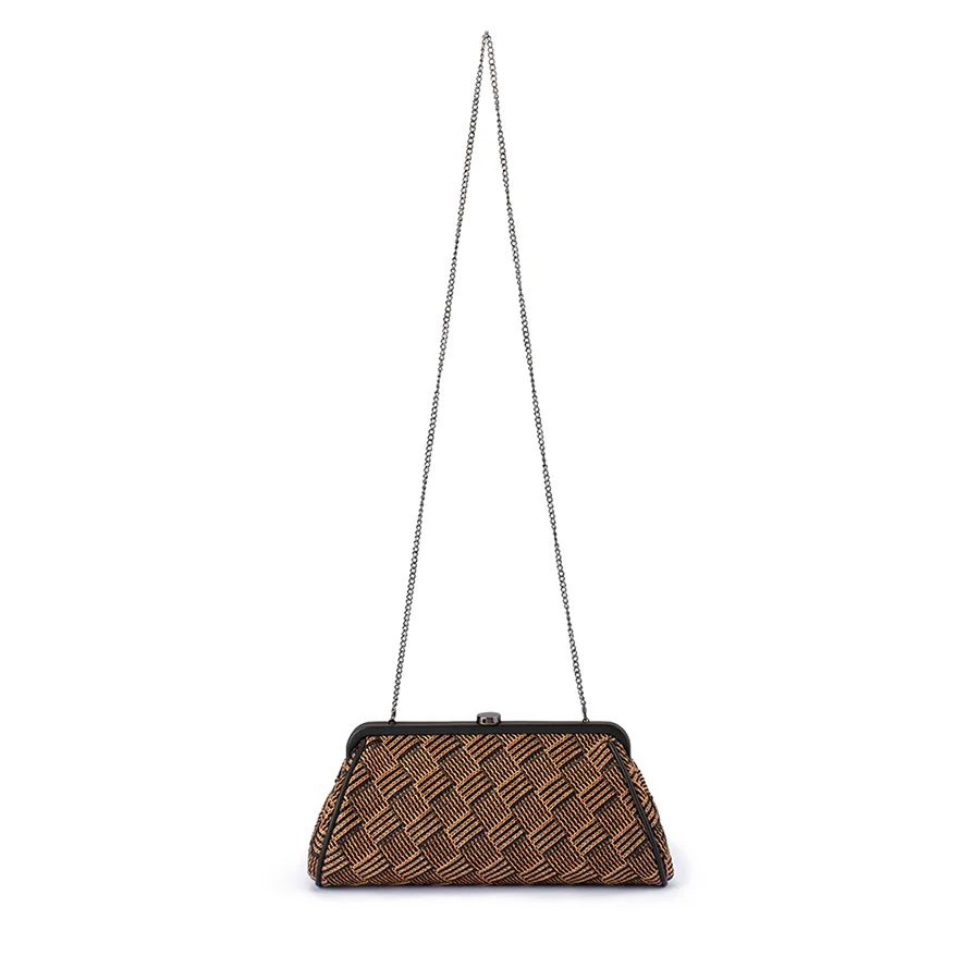 LOIS WOVEN FRAME BAG - BLACK - Image 4