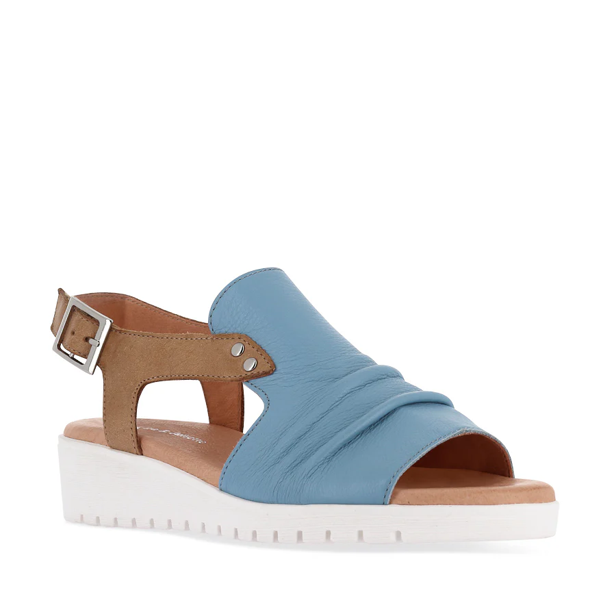 MADIS - NEW BLUE DARK TAN LEATHER - Image 3