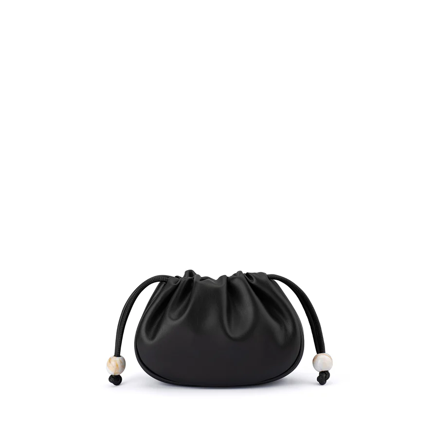 MAVIS ACRYLIC HANDLE POUCH - BLACK - Image 2