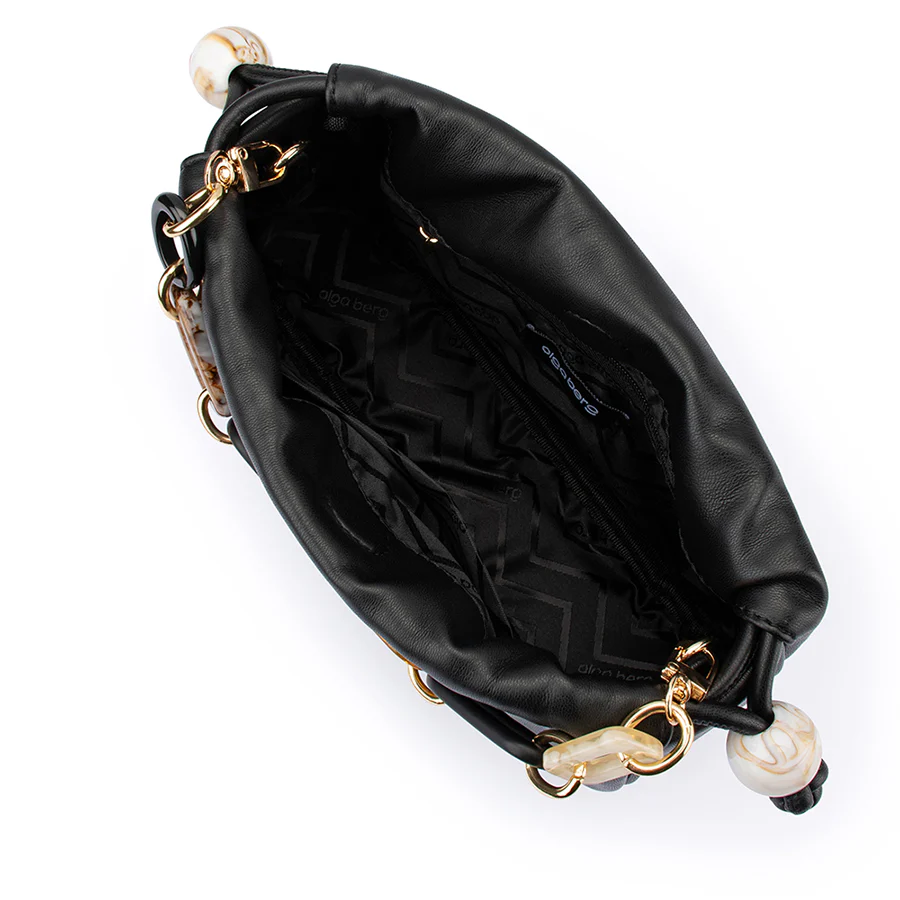 MAVIS ACRYLIC HANDLE POUCH - BLACK - Image 5