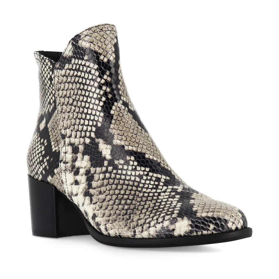 MOCKAS - BLACK/WHITE SNAKE LEATHER - Image 3
