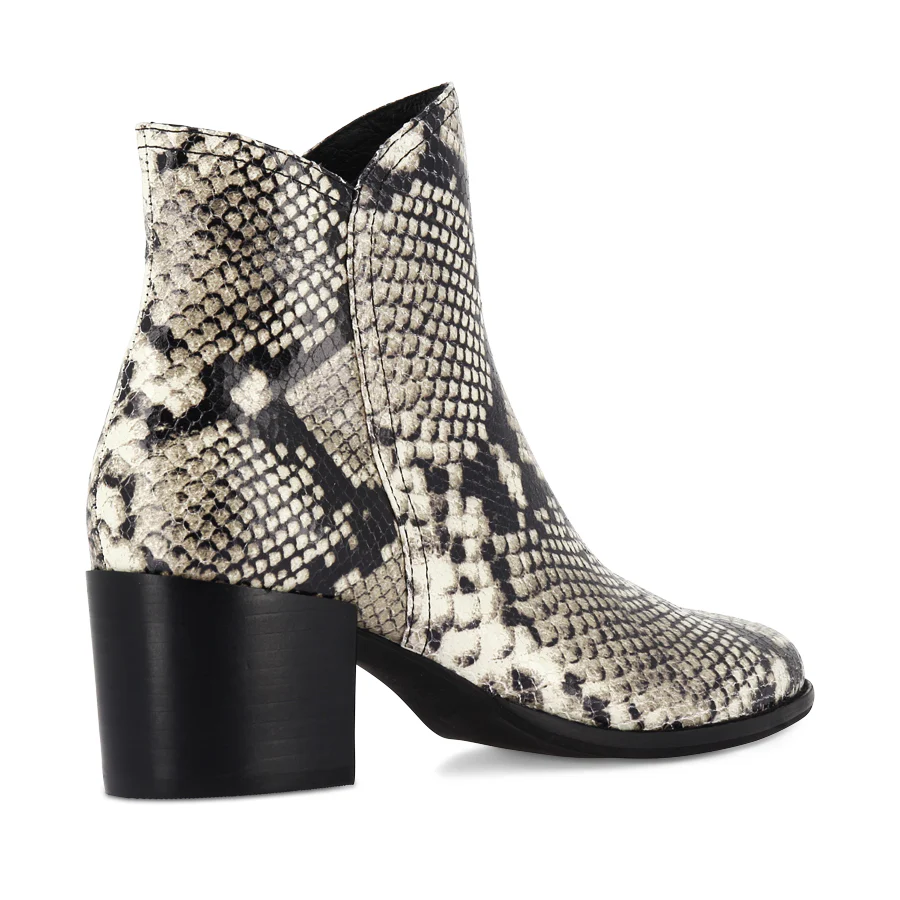 MOCKAS - BLACK/WHITE SNAKE LEATHER - Image 4