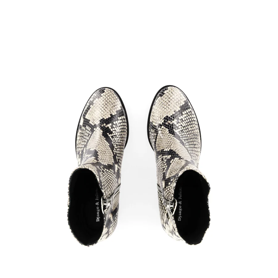 MOCKAS - BLACK/WHITE SNAKE LEATHER - Image 5