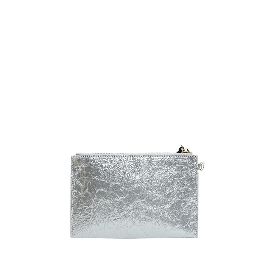 NEW YORK COIN PURSE - SILVER CRINKLE - Image 2