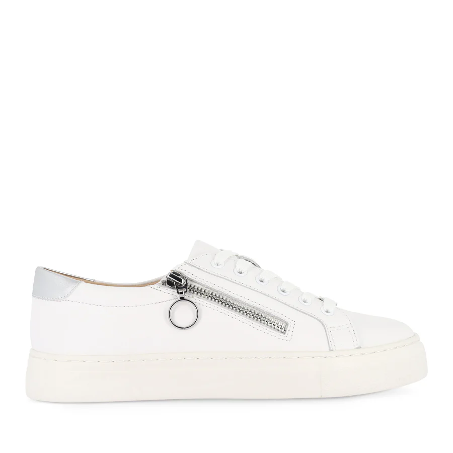PAMELA XF - WHITE SILVER LEATHER