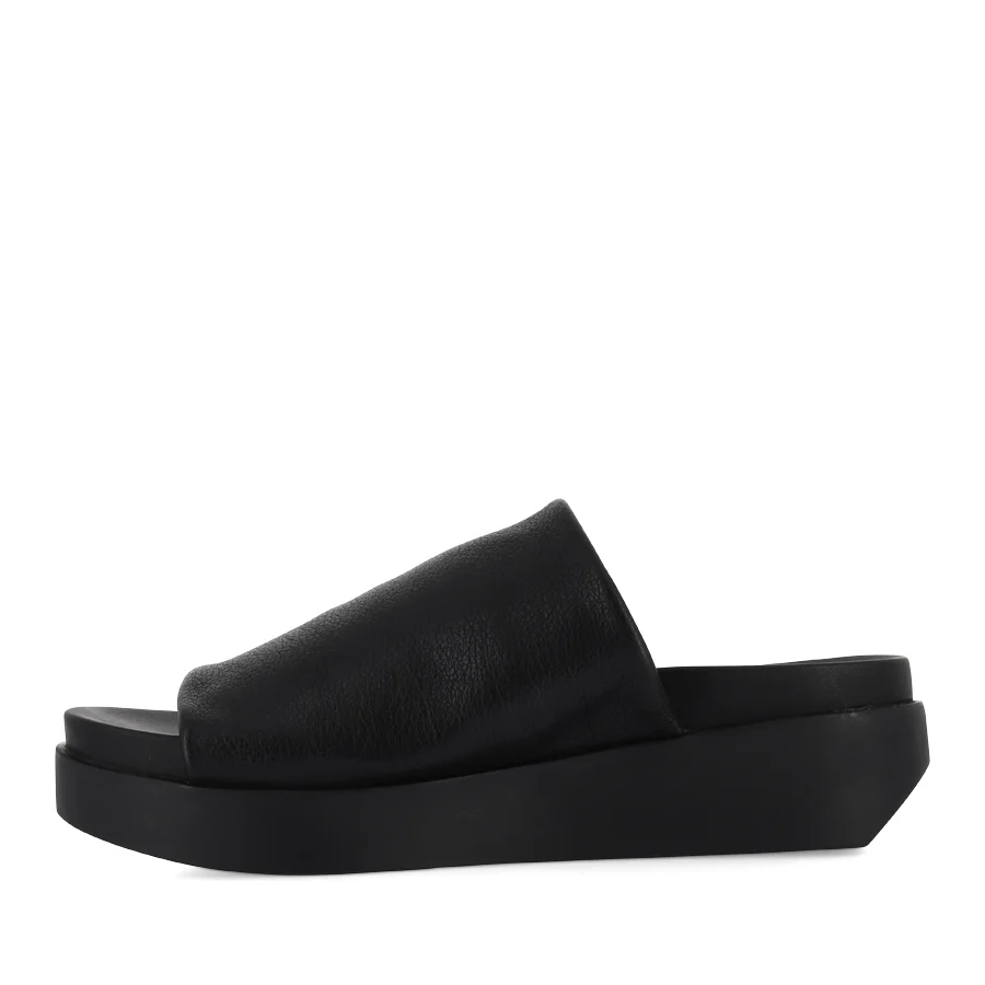 SOFFIA - BLACK TUMBLED LEATHER/BLACK SOLE - Image 2