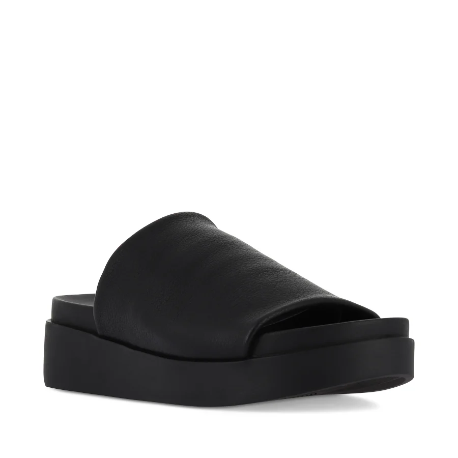 SOFFIA - BLACK TUMBLED LEATHER/BLACK SOLE - Image 3