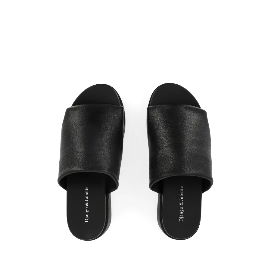 SOFFIA - BLACK TUMBLED LEATHER/BLACK SOLE - Image 5