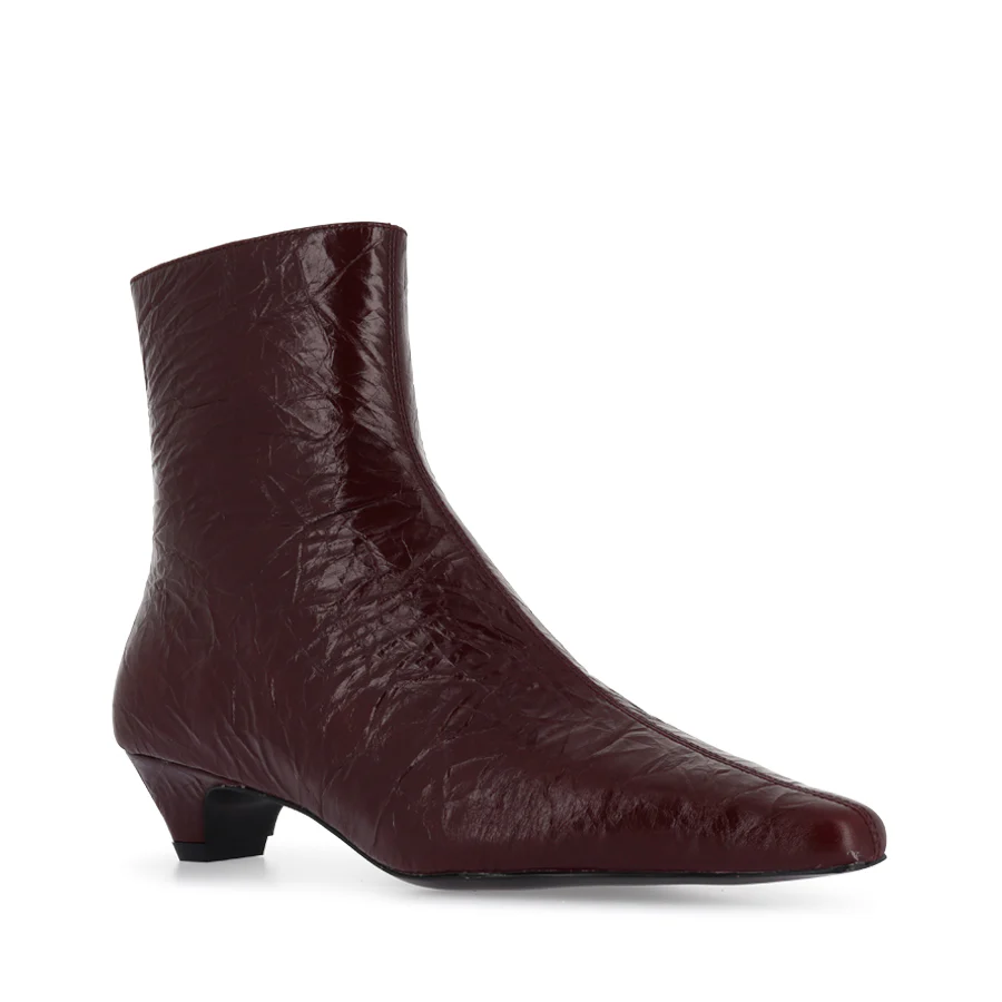 TABITHA - BURGUNDY CRINKLE LEATHER - Image 3