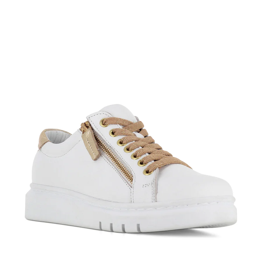 TATTER FRESH - WHITE/GOLD LEATHER - Image 3