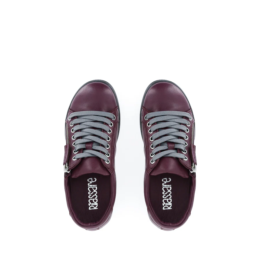 TOKEN - PLUM LEATHER/GREY SOLE - Image 5